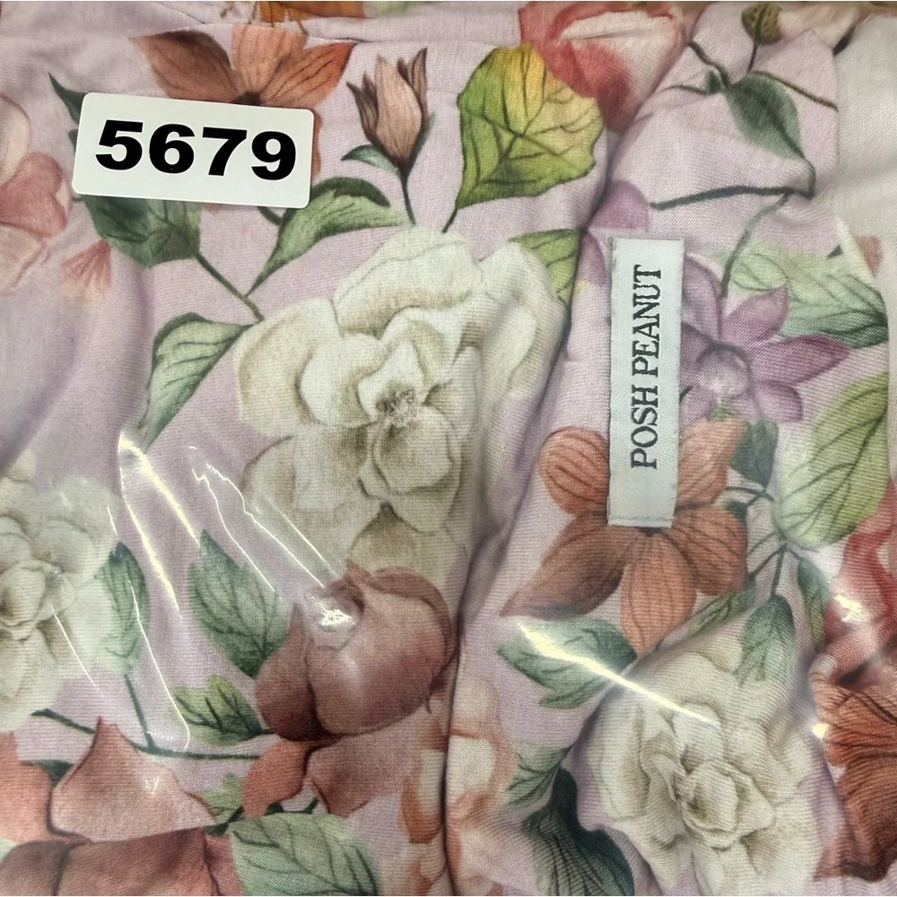 Posh Peanut light purple floral‎ print swaddle